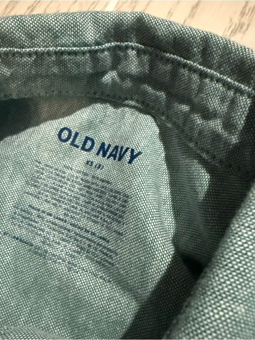 Old Navy Boys XS 5 Button Up Shirts Lot Blue‎ Green Short Sleeve Collared Casual